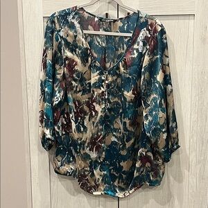 Zac & Rachel Multicolor Abstract Blouse